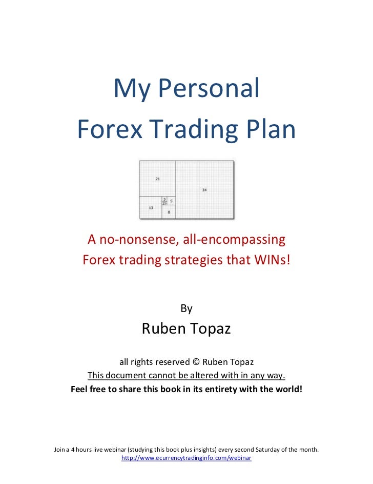 My Per!   sonal Forex Trading Plan - 